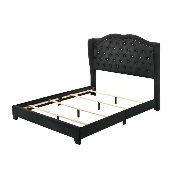 Tufted Upholstered Low Profile Bed