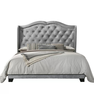 Tufted Upholstered Low Profile Bed