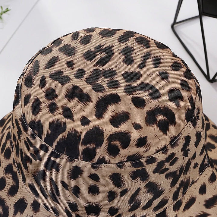 Two Side Leopard Black Bucket Hat For Women Men Reversible Panama Sun Hat Summer Ladies Beach Sun Protection Fisherman Hats