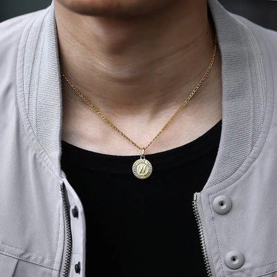 Unisex Stainless Steel Initial Figaro Necklace For Men And Women Jewelry Gift High Quality Everyday Accessory