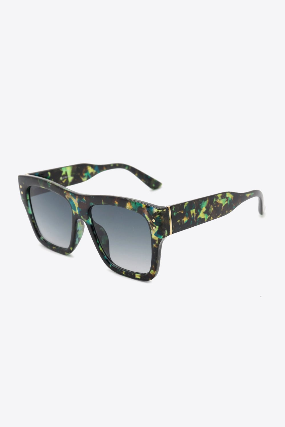 Chic UV400 Square Sunglasses with Patterned Polycarbonate Frames