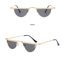 Quirky Retro Semicircle Sunglasses for Women - Rimless Lens Shades in Unique Styles