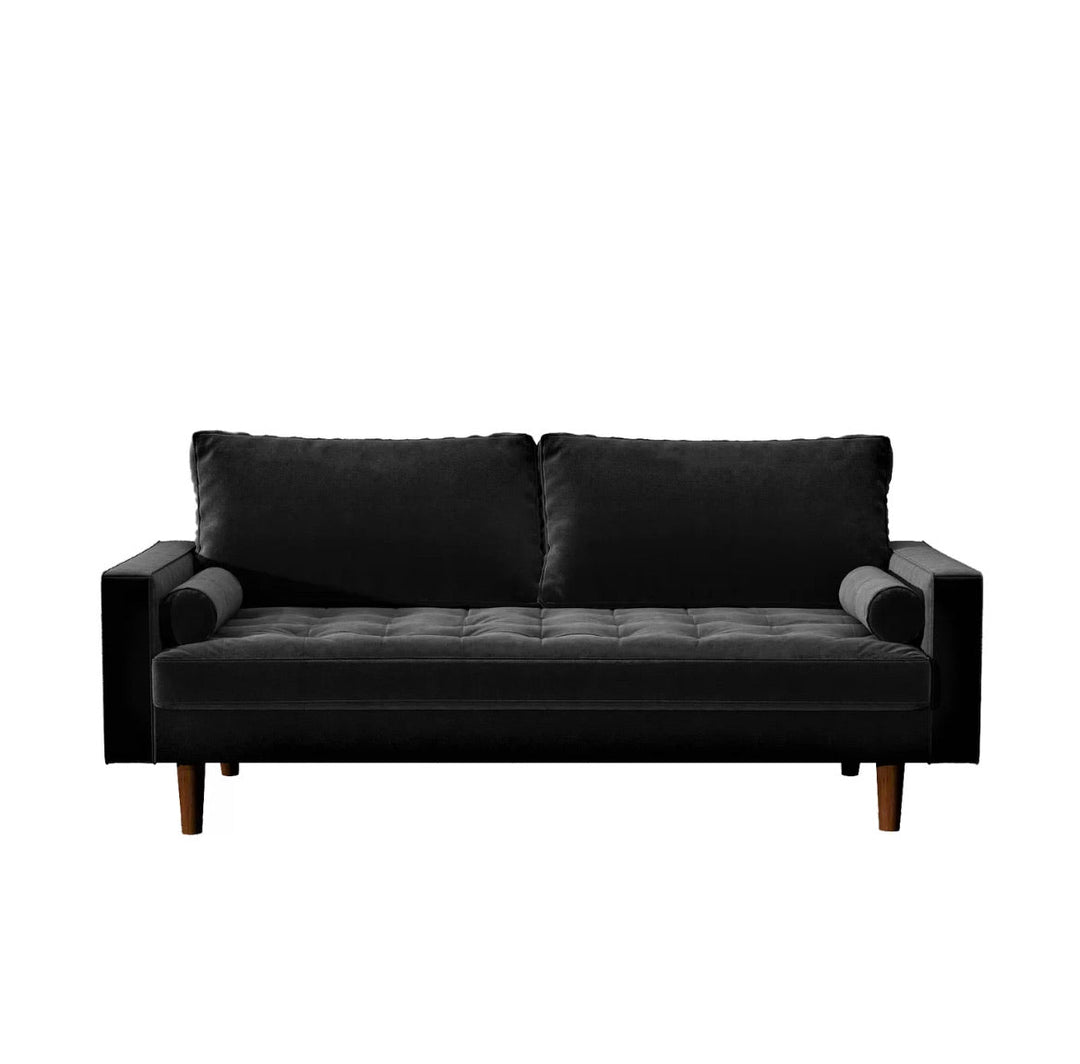 Womble Velvet 69.98 Wide square arm sofa