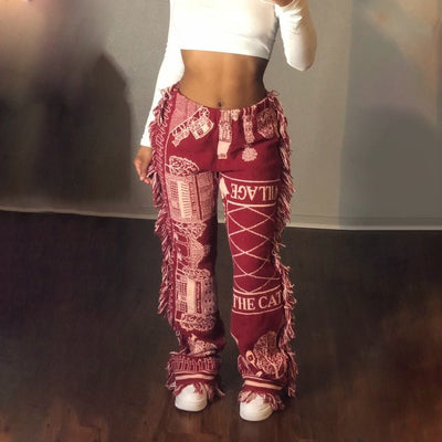 Chic Women’s Patchwork Utility Pants for Modern Style