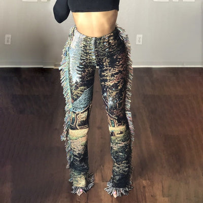 Chic Women’s Patchwork Utility Pants for Modern Style