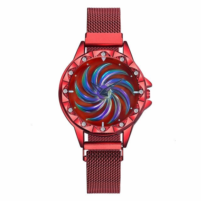 Women Magnet Buckle Rotating Watch