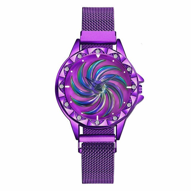 Women Magnet Buckle Rotating Watch