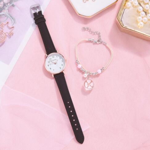Women Vintage Small Watch With Leather Strap Casual Dress Wristwatch For Office And Everyday Wear