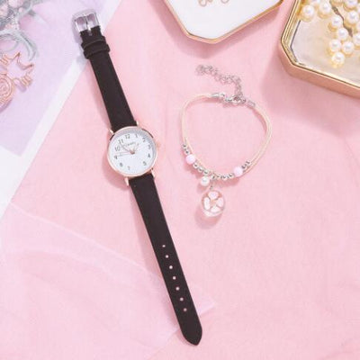 Women Vintage Small Watch With Leather Strap Casual Dress Wristwatch For Office And Everyday Wear