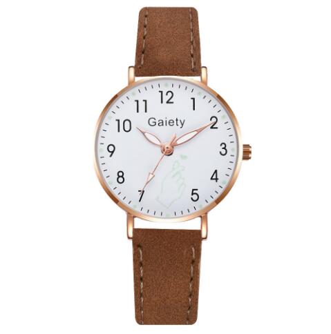 Women Vintage Small Watch With Leather Strap Casual Dress Wristwatch For Office And Everyday Wear