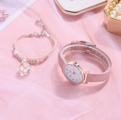 Women Vintage Small Watch With Leather Strap Casual Dress Wristwatch For Office And Everyday Wear