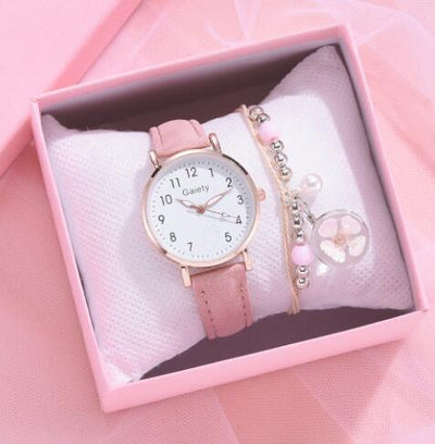 Women Vintage Small Watch With Leather Strap Casual Dress Wristwatch For Office And Everyday Wear
