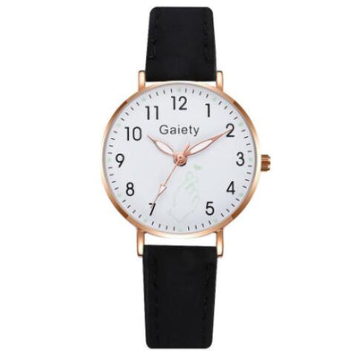 Women Vintage Small Watch With Leather Strap Casual Dress Wristwatch For Office And Everyday Wear