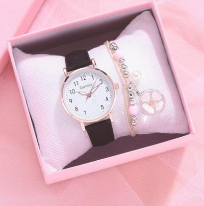 Women Vintage Small Watch With Leather Strap Casual Dress Wristwatch For Office And Everyday Wear