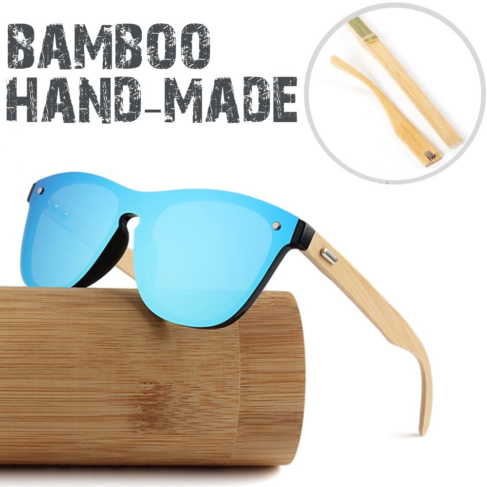 Eco-Friendly Designer Wooden Sunglasses for Men and Women with UV400 Mirror Lenses