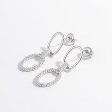 Zircon 925 Sterling Silver Dangle Earrings for Elegant Style