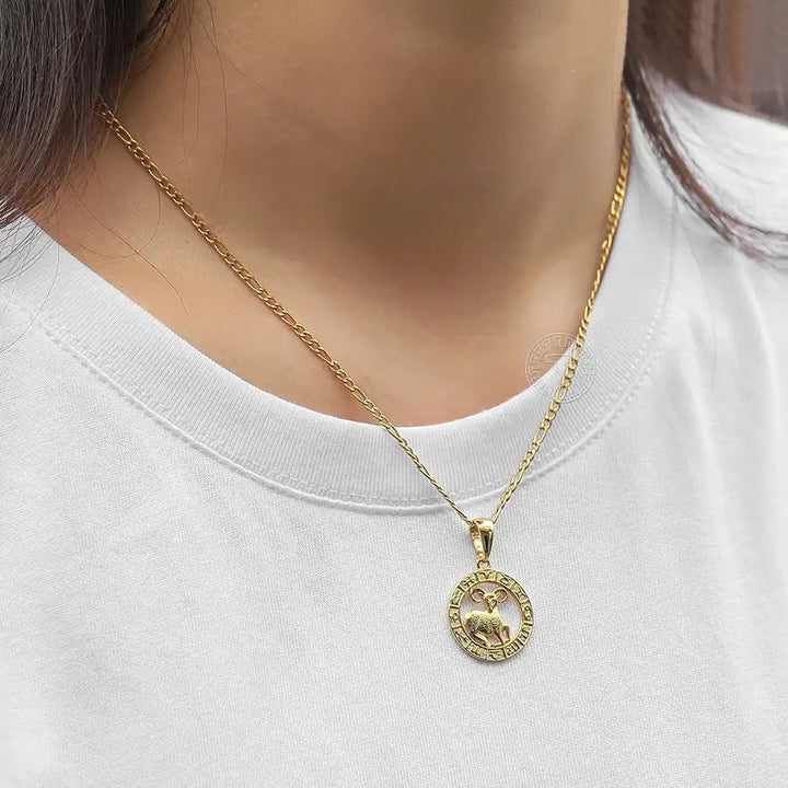 Zodiac Sign Necklace Stainless Steel