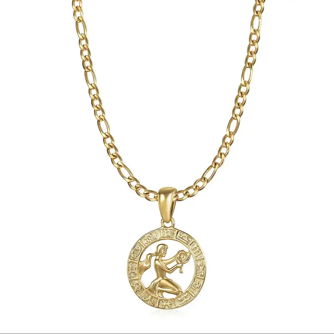 Zodiac Sign Necklace Stainless Steel