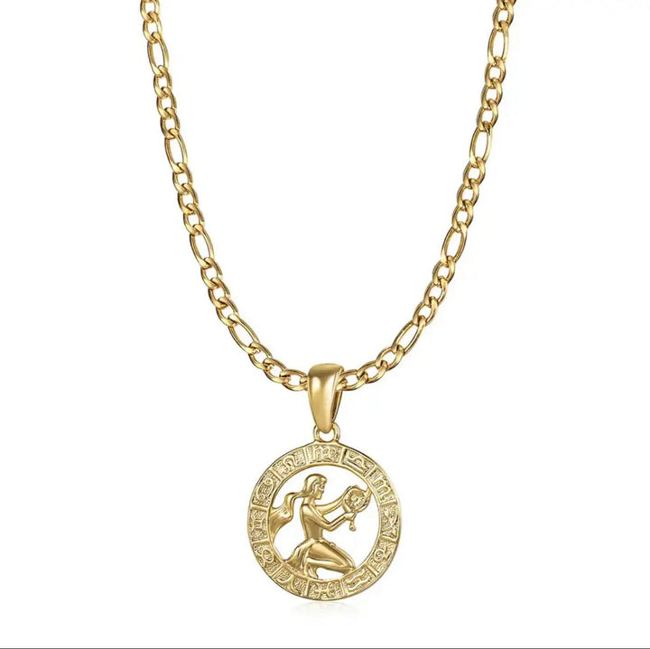 Zodiac Sign Necklace Stainless Steel