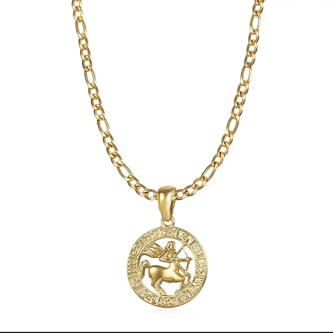 Zodiac Sign Necklace Stainless Steel