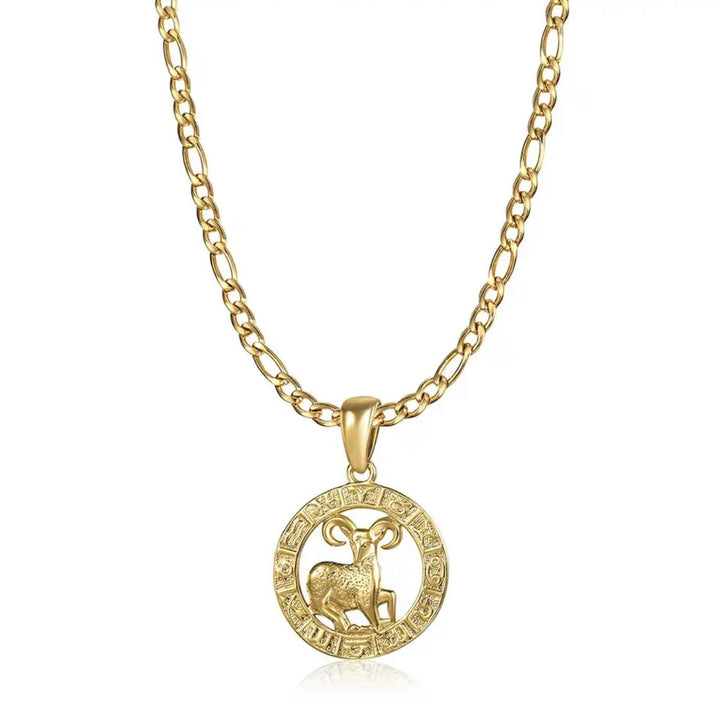 Zodiac Sign Necklace Stainless Steel