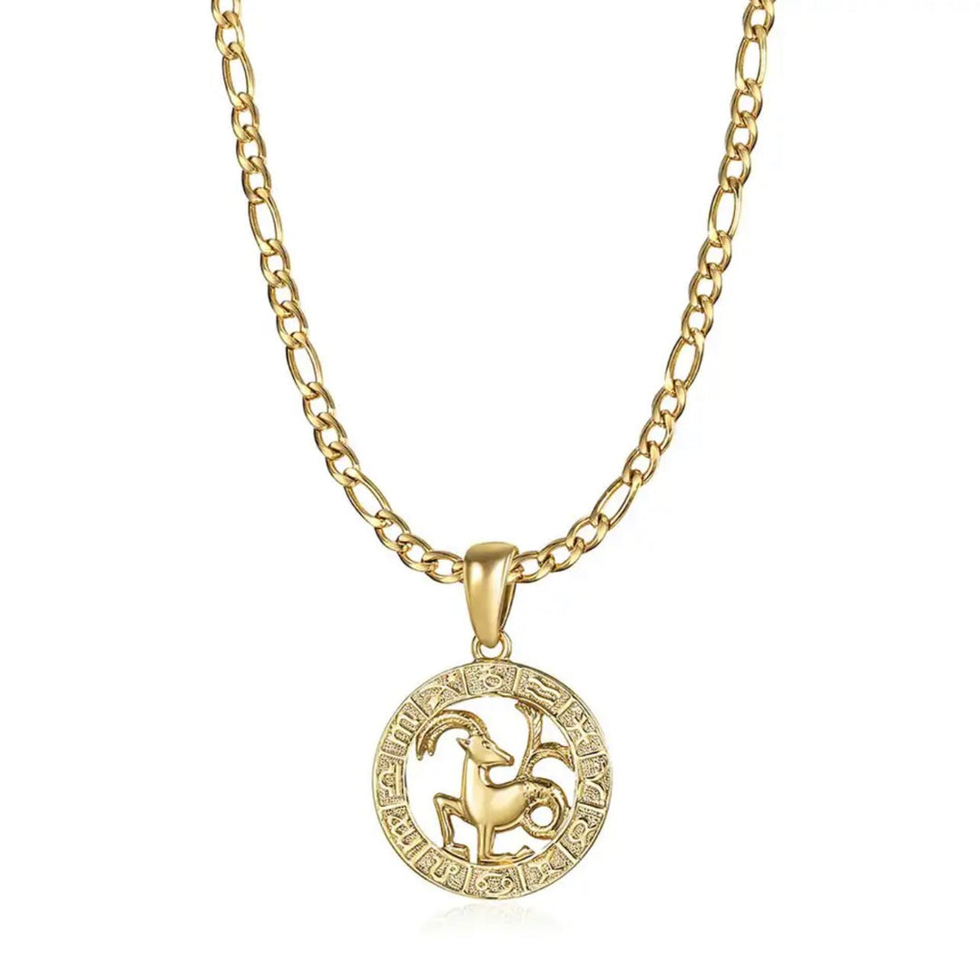 Zodiac Sign Necklace Stainless Steel