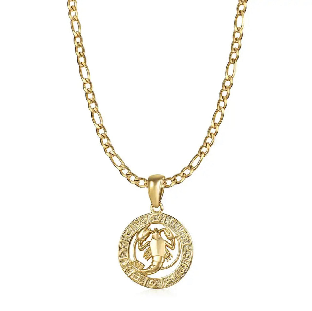 Zodiac Sign Necklace Stainless Steel