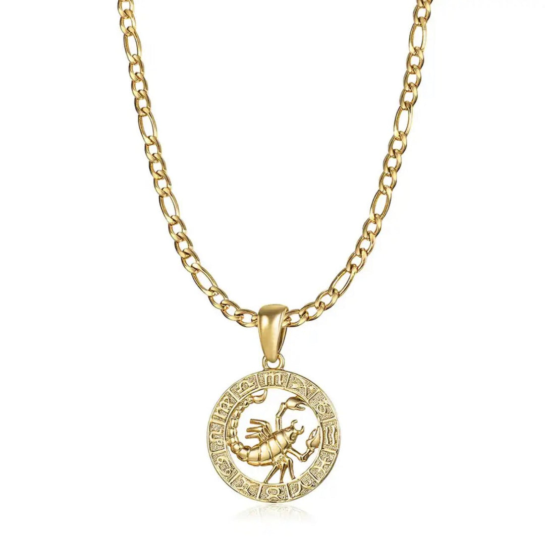 Zodiac Sign Necklace Stainless Steel