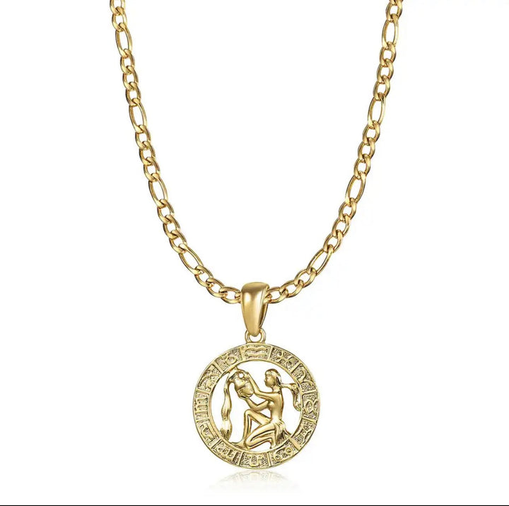 Zodiac Sign Necklace Stainless Steel