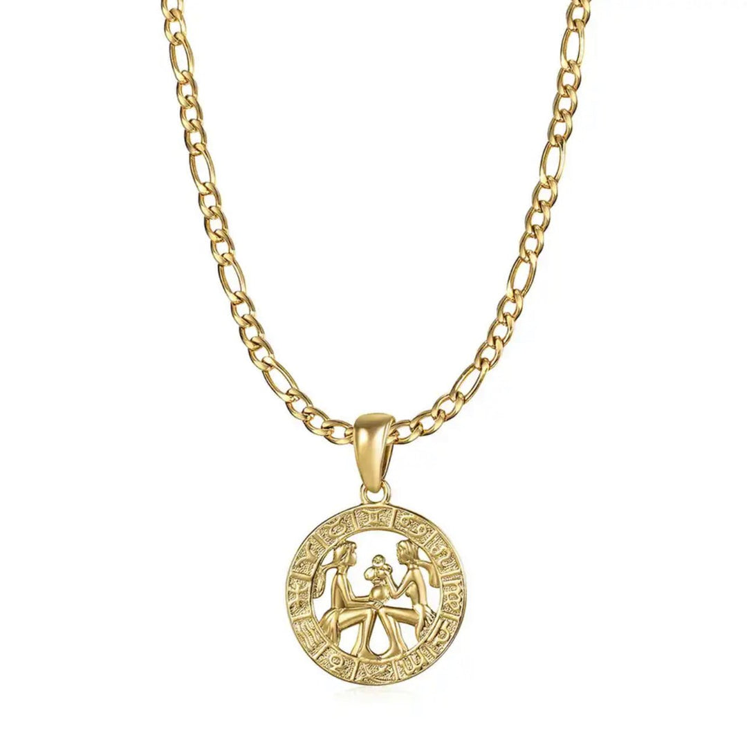 Zodiac Sign Necklace Stainless Steel