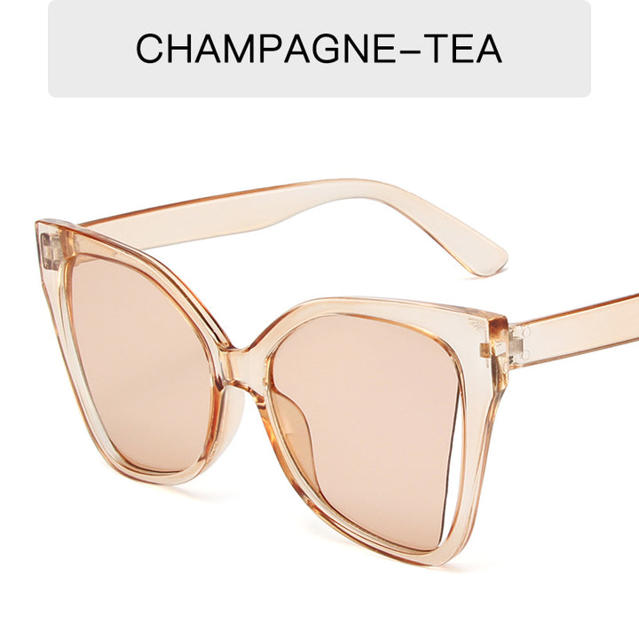 Korean Version Of The New Butterfly Frame Ladies Sunglasses Fashion Simple Large Frame Sun Protection Sunglasses Glasses