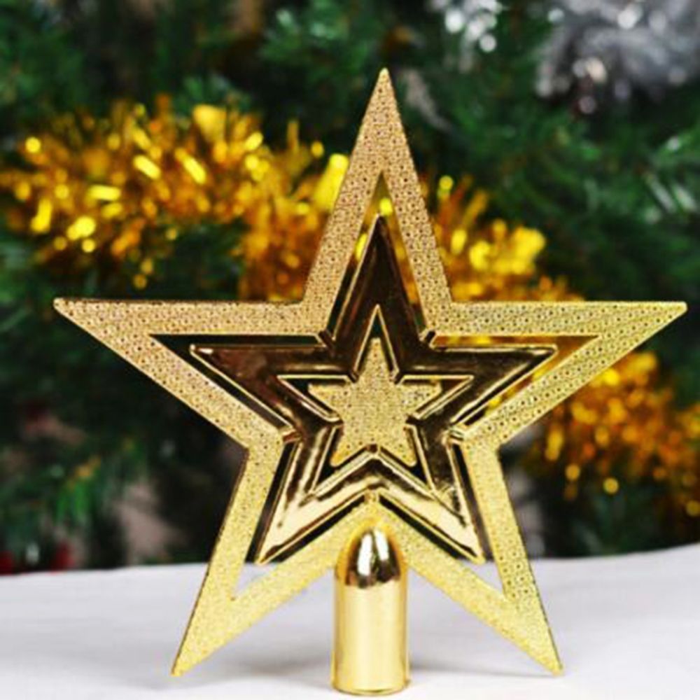 Christmas Tree Top Sparkle Stars Hang Xmas Decoration Ornament Treetop Topper Christmas supplies Christmas tree Decor