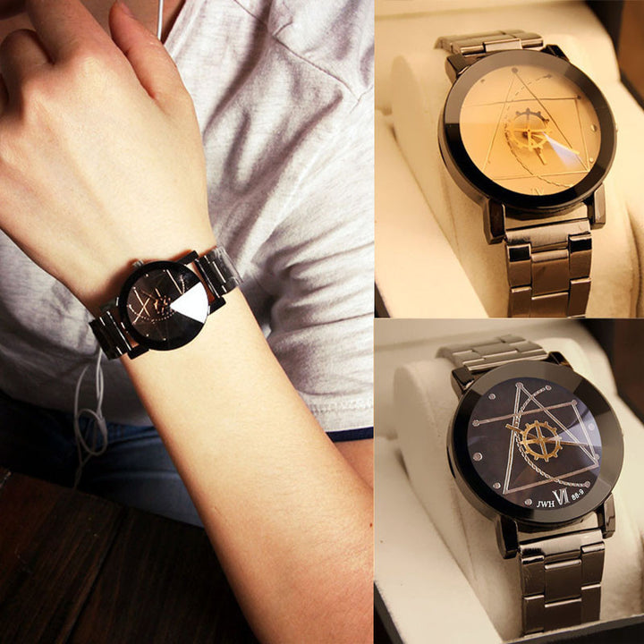 Watc Stainless Steel Watch for Man Quartz Analog Wrist Watch