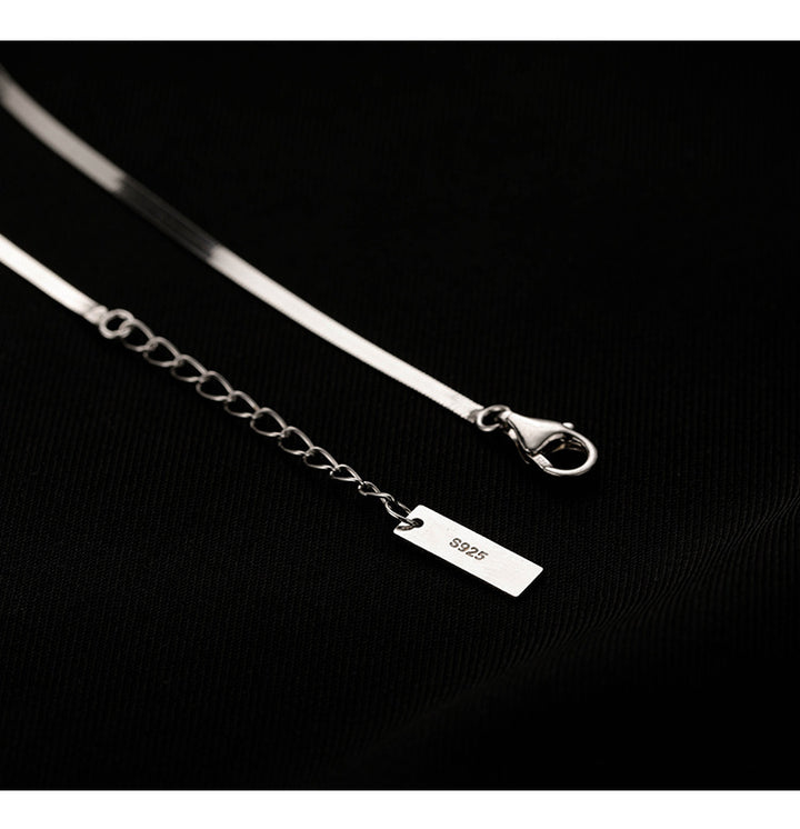 New Trendy Anklet Ins Cold Style Sterling Silver Anklet Female Snake Bone Chain Niche Design Ankle Chain