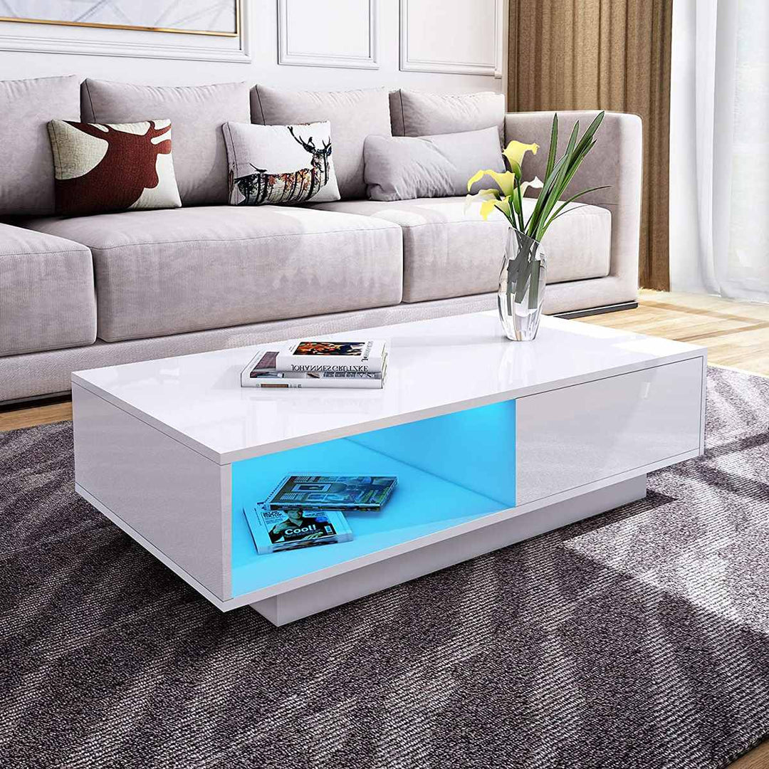 Led Coffee Table with Storage