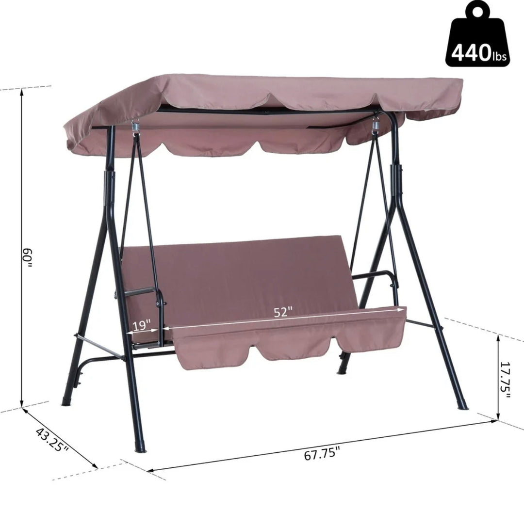 Porch swing canopy