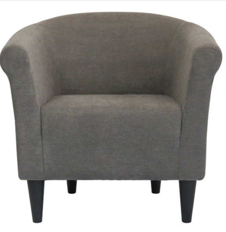 Graphite Grey Modern Classic Upholstered Accent Arm Chair Club Chair