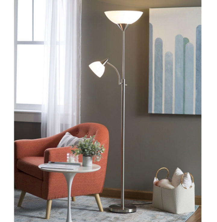 Modern 71-inch High Floor Lamp with Gooseneck Reading Light