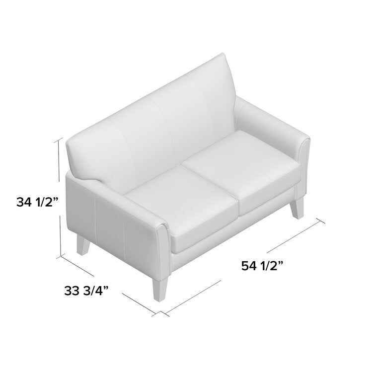 54.5" Flared Arm Loveseat with Reversible Cushions - Ruth Envision