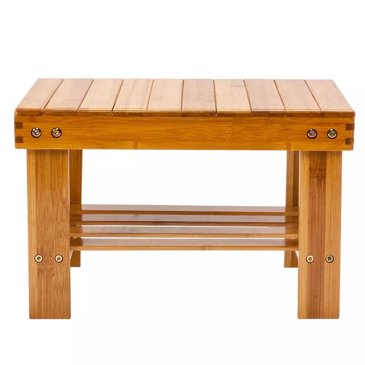 Home Use Children Bench Stool Bamboo Wood Color Multi-purpose Small Stool Kids-friendly Design Easy Installation