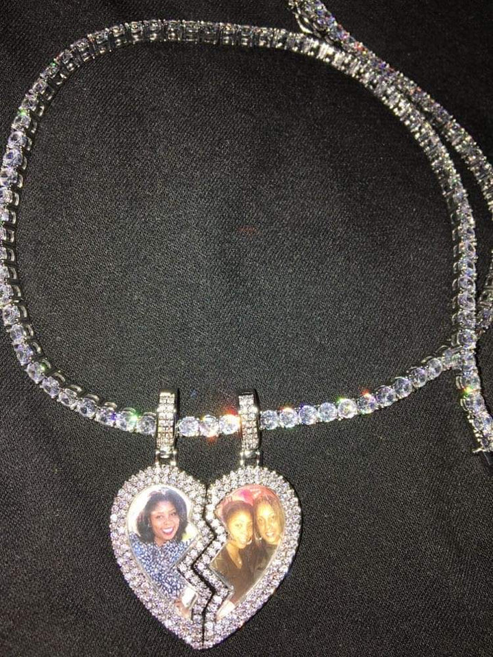 Magnet Broken Heart Pendant Necklace