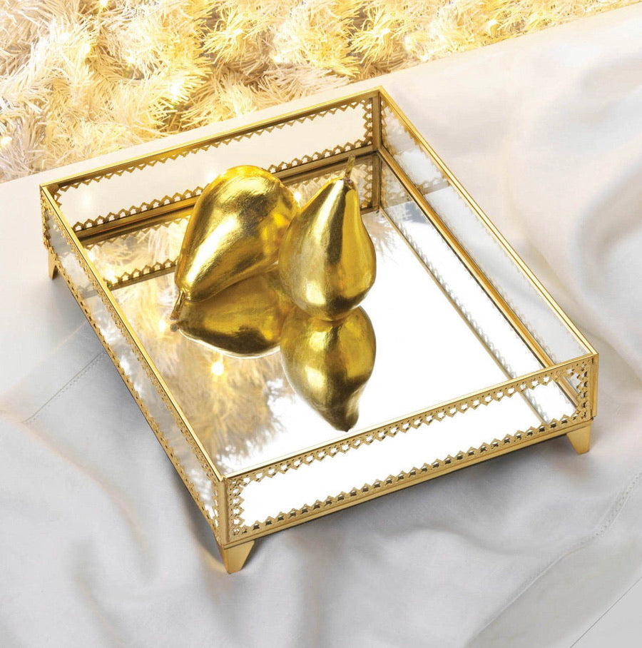 Gold Motif Jewelry Tray