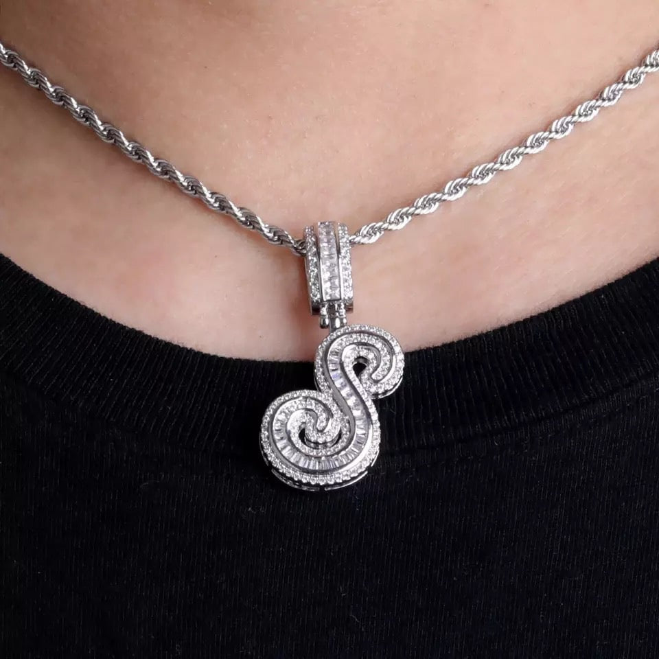 Rosa Maria Initial Chain Necklace Elegant Letter Pendant For Everyday Sophistication