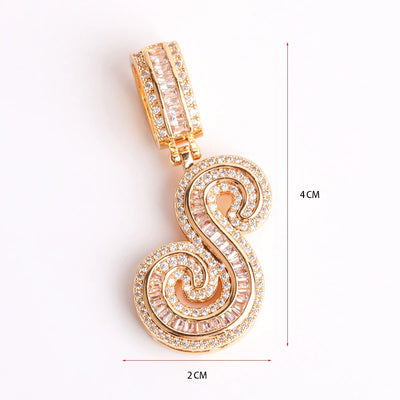 Rosa Maria Initial Chain Necklace Elegant Letter Pendant For Everyday Sophistication