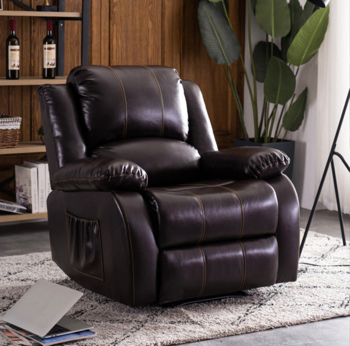 Modern Sofa Function Chair Dark Brown PU Combination Single Leisure Sofa