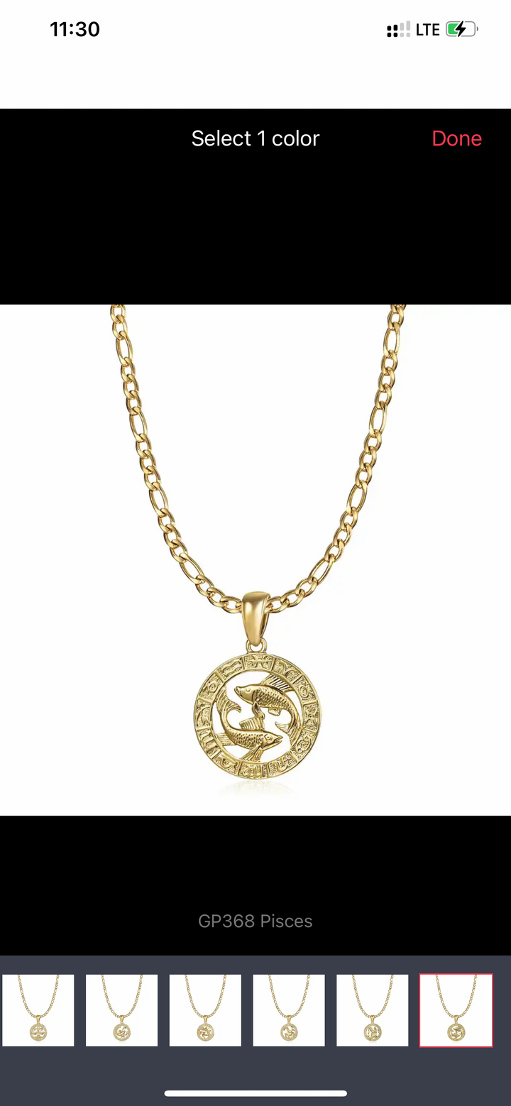 Zodiac Sign Necklace Stainless Steel