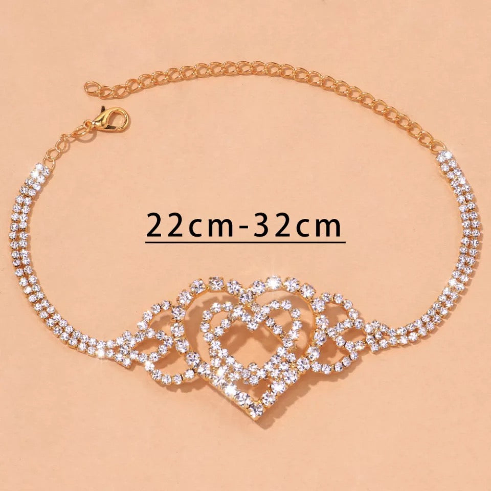 Bling Love Foot Chain Anklet