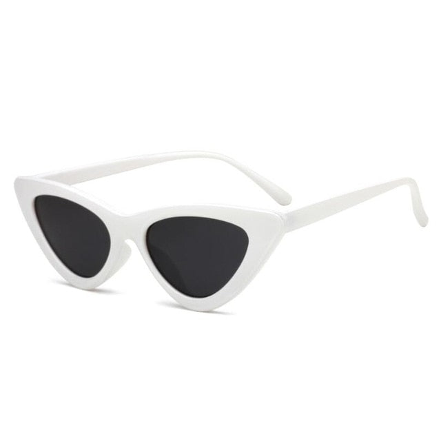 Cute Sexy Retro Cat Eye Sunglasses Women Small Black White Triangle Vintage Ladies Sun Glasses Red Female UV400