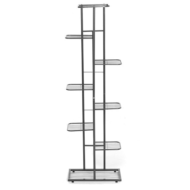 8 Tiers Iron Flower Rack 43x22x141cm Plant Stand Multi Flower Stand Shelves - Ruth Envision