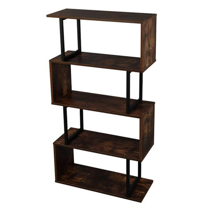 Standing Z Shape Storage Shelf Bookcase 2/3/4/5 Layer DF Metal Frame